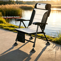Chaise pliante de style européen confortable et polyvalente pour les amateurs de pêche en plein air, avec structure en fer, tout-terrain, inclinable, modèle DY-004