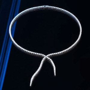 Mới Phổ Biến Bạc 925 Ban Đầu Tổng 10 Carat Brilliant Cut Kim Cương Kiểm Tra Quá Khứ 3Mm D Màu Vvs1 Moissanite Vòng Cổ Cho Phụ Nữ - Product Image 4