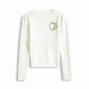 Fábrica personalizado por atacado camisola das mulheres pullover cardigan hand-made amor diamante embelezado malhas macias brancas
