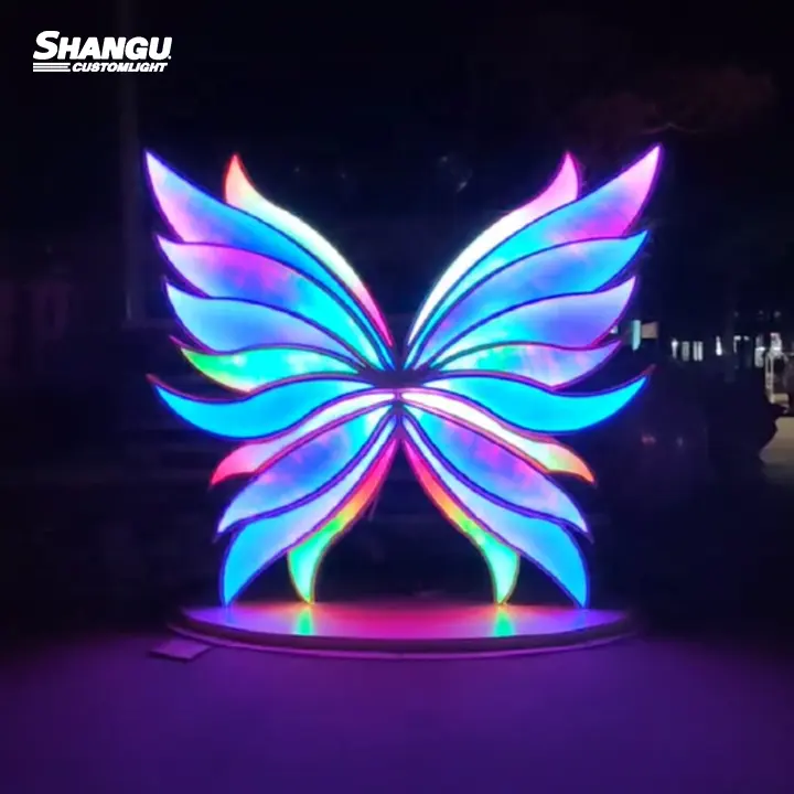 Schmetterling wasserdicht IP65 LED Urlaub dekorative Lampe Hochwertige Outdoor Luminous Angel Wings Motiv Licht