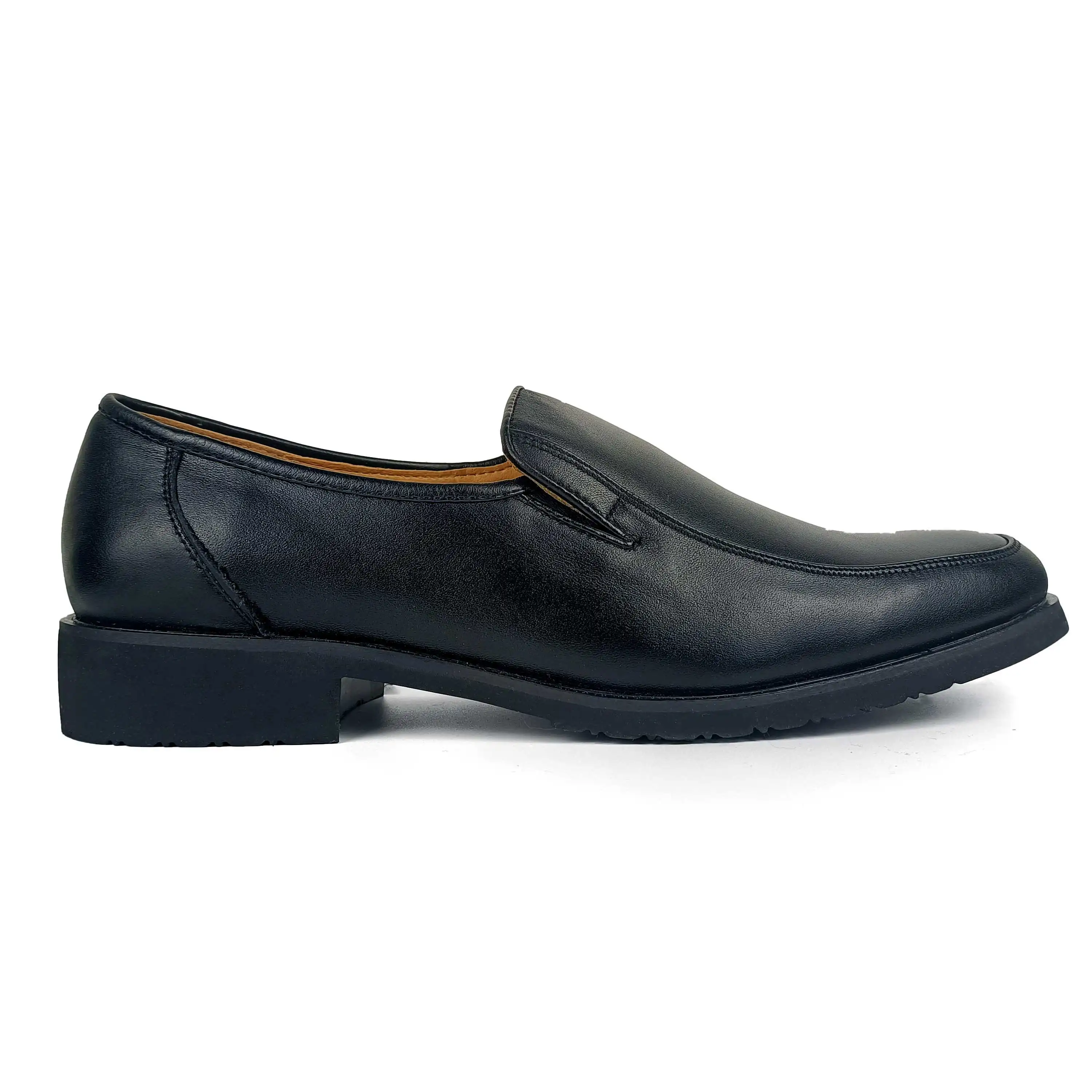 Zapatos de cuero para hombre, calzado de trabajo para oficina y hotel, suela de goma, antideslizante, de marca, venta al por mayor