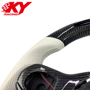 Customized carbon fiber white leather LED RPM steering <b>wheel</b> for BMW G01 G02 G05 G11 G20 G30 G22 G38 G80 G82 G87 M2 M3 M4 X3 X5 - Product Image 2