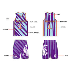 ชุดเครื่องแบบบาสเก็ตบอลสำหรับผู้ชายเสื้อบาสเก็ตบอลเสื้อบาสเก็ตบอลแบบเรียบพิมพ์ซับลิเมชันตามสั่ง - Product Image 2