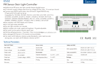 Promotion : Contrôleur intelligent d'éclairage d'escalier 160-768W, boîtier 32 étapes, capteur de mouvement PIR, variateurs de bande LED à tension constante élevée 5-24V ES32