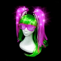 Hstyle Light up Cheveux Accessoires LED Cheveux Bandeau Clignotant Partie Multicolore Accessoires Rave Glow in The Dark Bandeau