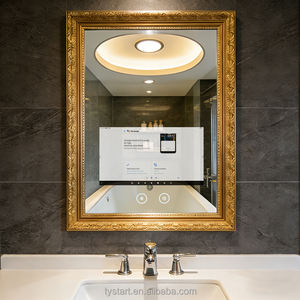 <span class=keywords><strong>Miroir</strong></span> intelligent moderne rectangulaire mural avec écran tactile LCD lumineux, pour fitness, publicité numérique et IA - Product Image 1