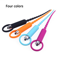 Mini vibrateur urétral flexible pour hommes, plug pénien côtelé, masturbateur masculin, 10 modes, dilatateur urétral, jouet sexuel pour hommes