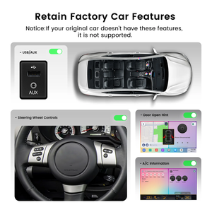 Dasaita 7-Inch <span class=keywords><strong>Vivid</strong></span> Carplay Android Đài Phát Thanh Âm Thanh Đa Phương Tiện Đầu Đơn Vị Cho 4Runner Rav4 Tương Thích Forester Sequoia Mô Hình - Product Image 6