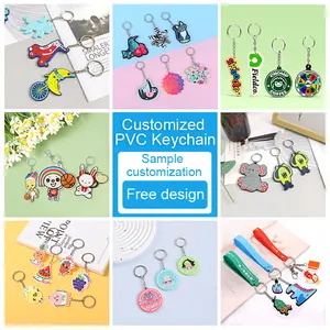 Factory Cheap Custom 2d Personalized Keychain Anime Cartoon Figure Key Chain Cute Soft Pvc Keychain