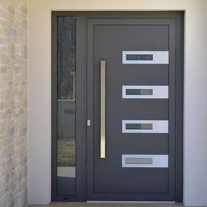Portes de Sécurité Extérieures Pivotantes en Acier de Haute Qualité pour Maison, <span class=keywords><strong>Porte</strong></span> <span class=keywords><strong>d</strong></span>'<span class=keywords><strong>Entrée</strong></span> Principale en Métal et Aluminium - Product Image 2