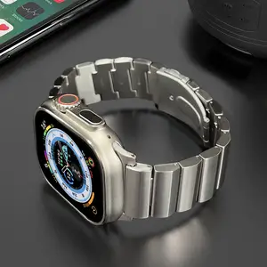 Bracelet titane pour Apple Watch, 49mm, 45mm, 44mm, 42mm, lien titane pour Apple Watch Ultra série 8