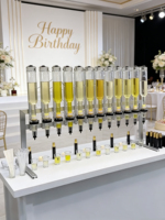 Distributeur de parfum mural de bureau doré au design élégant pour 6 bouteilles, machine de remplissage de liquide 375/500/750 ml pour événements de mariage