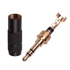 Onlyoa Gold Plated Copper material 3 pole Stereo TRS 3.5mm Male Plug Solder Headphone Jack Audio Adapter Connector