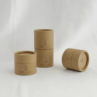 Emballage en tube cylindrique recyclable personnalisé pour le thé, les cosmétiques et les produits alimentaires, conteneur en carton avec impression évanescente