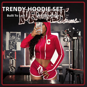 Nouveautés tendance populaires 2026 Ensemble de survêtement décontracté pour femmes en polyester et élasthanne à imprimé numérique, 2 pièces, short - Product Image 2