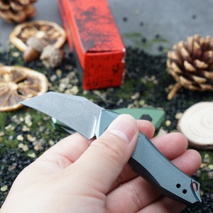 Cuchillo plegable táctico de acero personalizado de alta gama para misiones tácticas. - Product Image 4