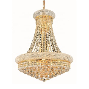 <span class=keywords><strong>Lampadario</strong></span> Classico di Design per Decorazione d'Interni, Luci a Sospensione <span class=keywords><strong>LED</strong></span>, Grande Cristallo K9, <span class=keywords><strong>Moderno</strong></span> Lussuoso <span class=keywords><strong>Lampadario</strong></span> Impero Dorato - Product Image 2