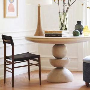 Kustom Nordic Mebel Ruang Makan Kreatif Kayu Meja Makan Bundar 6/8/10 Tempat Duduk - Product Image 4