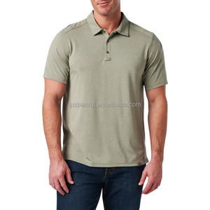 Polo <span class=keywords><strong>de</strong></span> golf personnalisé pour homme à manches courtes en coton, couleur unie confortable, vente en gros, polo tactique unisexe - Product Image 2