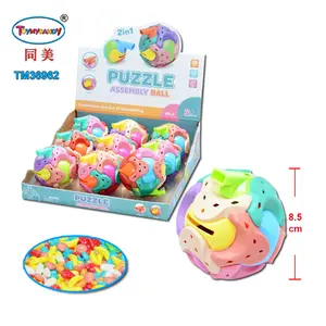 Wholesale china puzzle assembly ball toy candy factory product cheap piggy bank with whistle best sell in 1 dollar shop