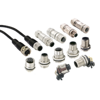 Connecteur M12 circulaire étanche IP67 industriel pour câble, 3, 7, 8, 9, 10, 12, 13, 14, 16 broches (M5, M8, M9, M16, M23, 7/8, 2, 3, 4, 5, 6, 7, 8, 9, 10, 12, 13, 14, 16)