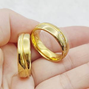 Thiết kế chất lượng cao đồ trang sức LỜI HỨA Nhẫn cưới Bộ Vàng Nhẫn đính hôn đám cưới cho các cặp vợ chồng USA kích thước 5 đến 15 - Product Image 3