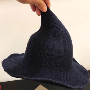<span class=keywords><strong>Chapeau</strong></span> de sorcière en laine d'Halloween, <span class=keywords><strong>chapeau</strong></span> de fête, <span class=keywords><strong>chapeau</strong></span> tricoté pliable en laine pour pêcheur, décor de fête, <span class=keywords><strong>chapeau</strong></span> de sorcière de festival - Product Image 5