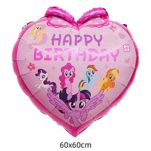 Palloncino in Foil con Personaggio dei Cartoni Animati 'Happy Birthday Little Pony' per Decorazioni Festa di Compleanno Bambine - Product Image 4