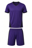 Maillot de football pour homme, col en V, manches courtes, dégradé bleu et blanc, évacuation de l'humidité, 100% polyester, coupe régulière pour adulte