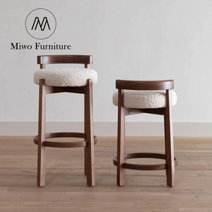 حديث Bistro ak خشبي مرتفع الظهر ools للمطبخ حديقة المنزل مطعم طاولة بار كرسي مخصص - Product Image 4