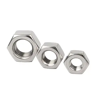 M4 304 stainless steel Cold forging hex nut DIN934 with zinc plated screw nut