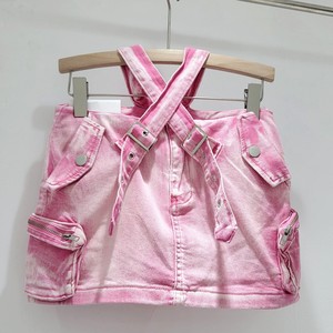 Jupe mi-longue en jean pour femme, taille haute, sans taille, à découpes, tendance - Product Image 5