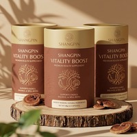 Emballage en papier pour produits nutraceutiques, avec couvercle personnalisé, en forme de boîte et de tube rigide.