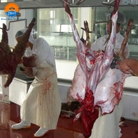 Couteau à dépecer pneumatique haute vitesse, lame en acier inoxydable 304, équipement de transformation de la viande pour abattoirs de bovins, ovins et porcins