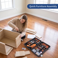 Ensemble d'outils 61 en 1 pour le perçage, le vissage, la découpe, la mesure, l'atelier à domicile, avec boîte à outils