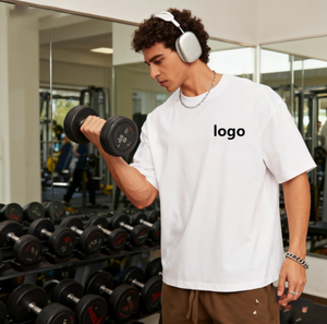 T-shirt da Uomo Oversize con Spalle Cadenti in Materiale Eccellente, Personalizzabili con Logo, Stampa Serigrafica, Collo Tondo - Product Image 1