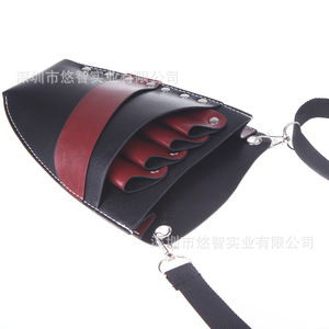Custom leather <b>hairdressing</b> scissor <b>case</b>, <b>hairdressing</b> tool bag, storage bag, waist bag, shoulder bag, professional tool bag - Product Image 4