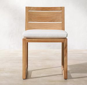 Chaise d'extérieur en bois de teck moderne et luxueuse, ensemble de chaises et table de salle à manger d'extérieur, mobilier de patio d'extérieur - Product Image 6