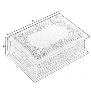 Caja de almacenamiento de <span class=keywords><strong>madera</strong></span> con forma de <span class=keywords><strong>libro</strong></span> decorativo azul Vintage, soporte de baratija pintado a mano <span class=keywords><strong>para</strong></span> graduación, Pascua, Halloween, Acción de Gracias - Product Image 4