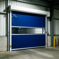 Porte à enroulement rapide en PVC robuste avec protection infrarouge, rideau souple, design tropical pour sous-sol, option personnalisée