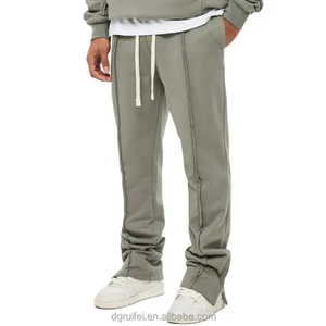 Biểu Tượng Tùy Chỉnh 100% Cotton Nguyên Đường May Giảm Vai Áo Kangaroo Túi Trọng Lượng Nặng Jogger Đặt Quá Khổ Tracksuits Người Đàn Ông - Product Image 6