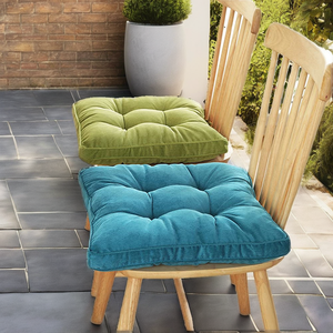 Quilted Patio <strong>Chair</strong> <strong>Pads</strong> Cushions 18x18 Inch 100% Polyester Seat Pillows Ties Indoor/Outdoor Kitchen Dining <strong>Chairs</strong> - Product Image 2