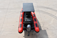 Bateau pneumatique rigide 20FT ALU620 à double coque en Hypalon PVC, bateau à rames pour la pêche et la dérive, coque en aluminium