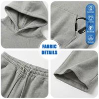 Ensemble 2 pièces personnalisé pour homme : Sweat à capuche et pantalon de survêtement large, couleur unie, bas ouvert, tenue décontractée