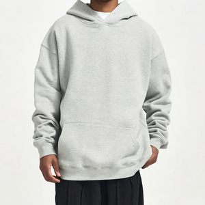 <b>American</b> Streetwear 500 GSM <b>Hoodie</b> Men Heavyweight French Terry Oversized Drop Shoulder Blank Sweatshirt Custom Branding - Product Image 1