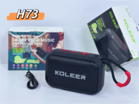 Koleer H73 Enceinte Bluetooth sans fil d'extérieur avec éclairage LED RGB et nouveau subwoofer de basses, système audio portable mini