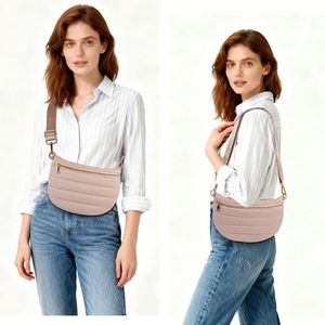 Bolso de Cintura Acolchado Moderno para Mujer, Ligero, de Nailon, Tipo Bandolera, con Correa Ajustable para el Trabajo, Viajes y Uso Diario - Product Image 5