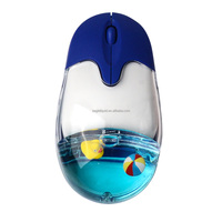 Souris d'ordinateur filaire personnalisée avec liquide aquatique, souris optique USB avec flotteur acrylique personnalisé, cadeau amusant