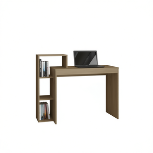 Scrivania Britt 43 pollici in rovere naturale con quattro ripiani per l'organizzazione del computer in ufficio o a casa - Product Image 1