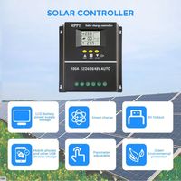 Contrôleur de charge solaire MPPT 100A 12V 24V 36V 48V pour panneaux photovoltaïques et batteries au lithium – Régulateur intelligent
